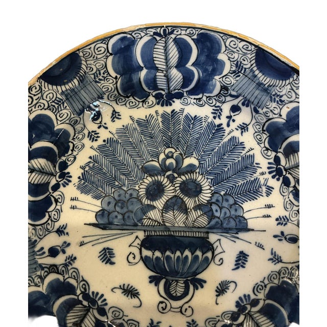 Delft “Peacock” Plate, Circa 1750’s For Sale - Image 4 of 6