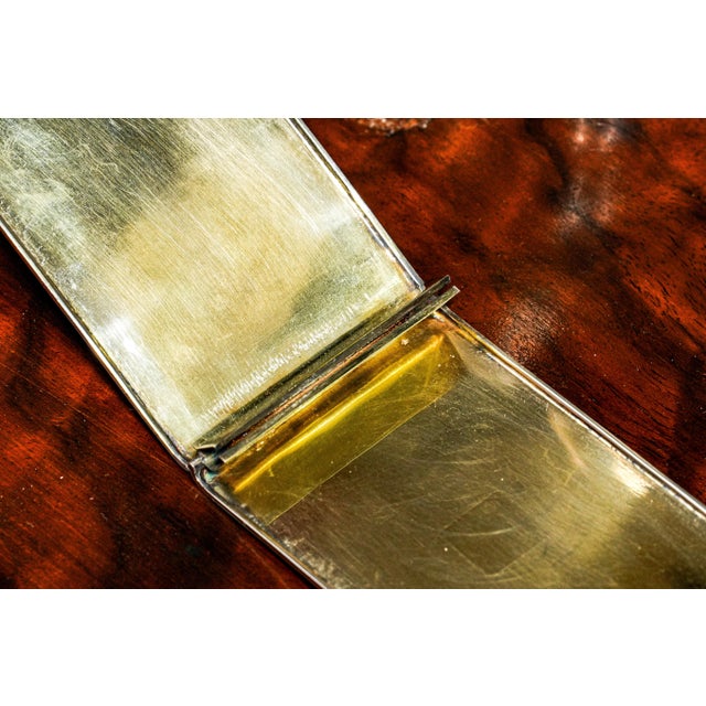 Exceptional Rare Cartier 14k Gold Sterling Silver Art Deco Antique Money Document Checkbook Clip For Sale - Image 9 of 16