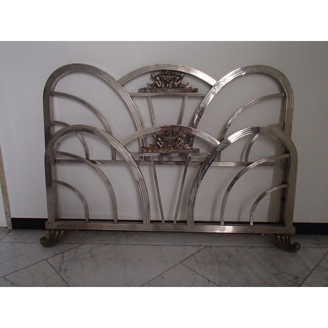 Spanish Art Deco Chrome Plated Head Board, Set of 2 For Sale - Image 11 of 11
