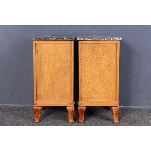 Wood Vintage Brown Bedside Cabinets, Set of 2 For Sale - Image 7 of 18
