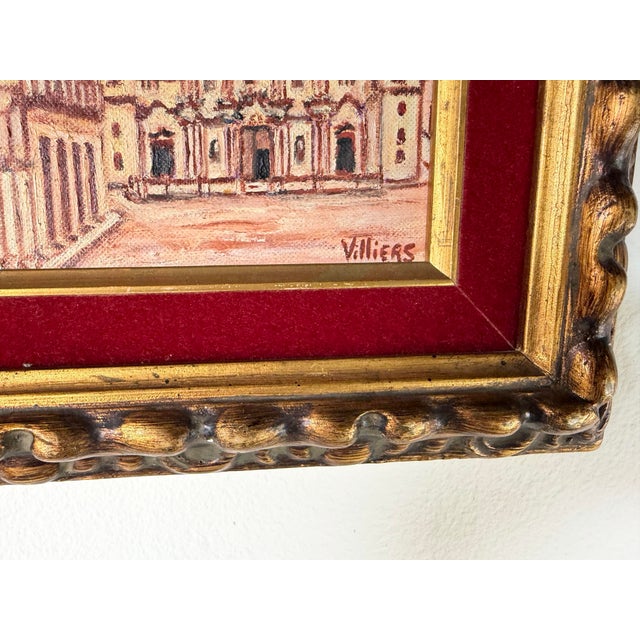 1960's Villiers Cathedral De La Habana Cuba Impressionist Oil on Masonite Board - Framed For Sale - Image 10 of 12