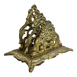 Vintage Ornate Brass Letter Holder