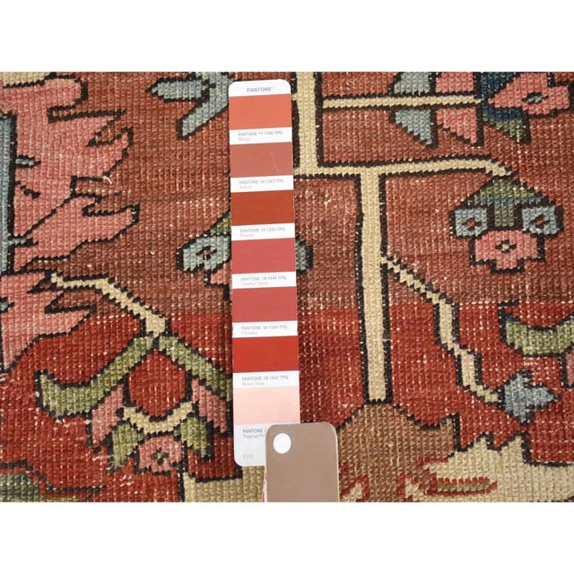 Persian 1890s Red Antique Oriental Rug For Sale - Image 3 of 9