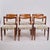 Set of six dining chairs by henry w. Klein for bramin. Teak and light upholstery. Denmark, 1960s. H: 75 cm, w: 48 cm, d:...