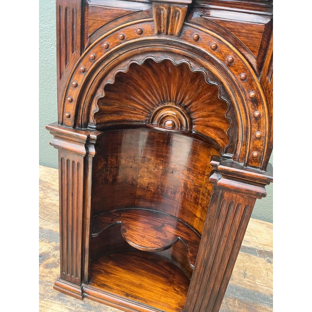 Vintage Carved Wood Architectural Niche For Sale - Image 4 of 12