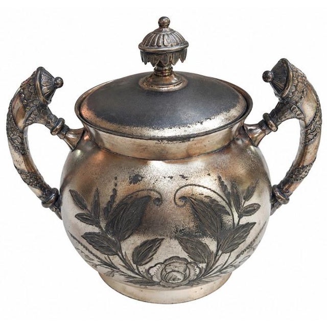Antique Victorian Silverplate Tea Set - 4 Pieces For Sale - Image 9 of 10