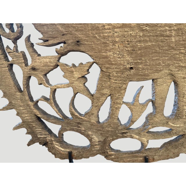 Contemporary 1950s Hand Carved Elephant & Man For Sale - Image 3 of 5