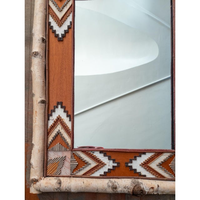 Brown 1990's Contemporary Rustic Adirondack Twig Folk Art Mirror by Jane Voorhees For Sale - Image 8 of 16