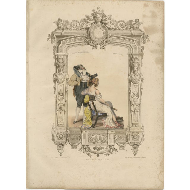 Achille Devéria, Costume Under the Directory, 1847, Lithograph For Sale