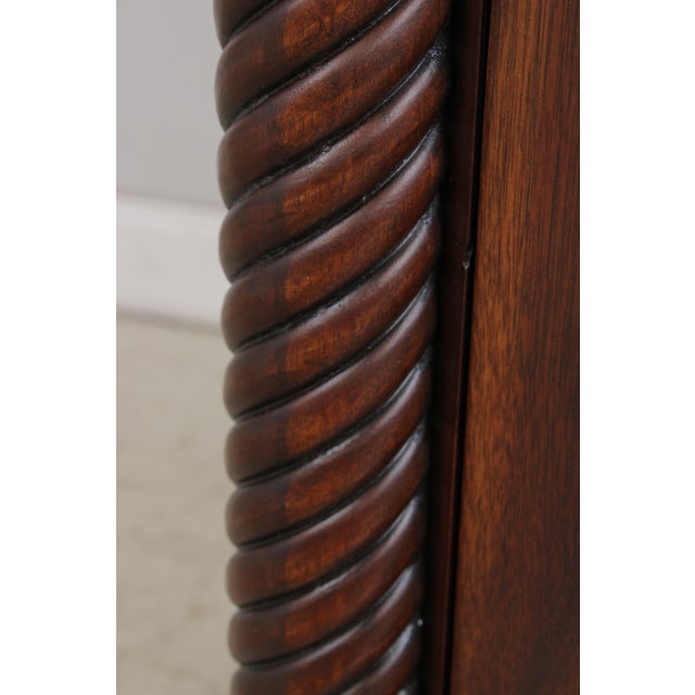 Henredon Bow Glass Mahogany Curio China Cabinet For Sale - Image 14 of 18