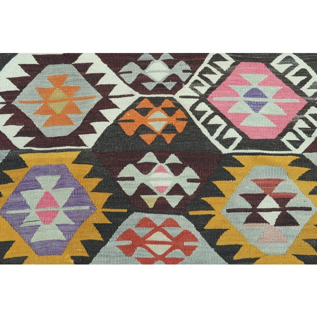 1960s Vintage Turkish Kilim Rug For Sale - Image 12 of 13