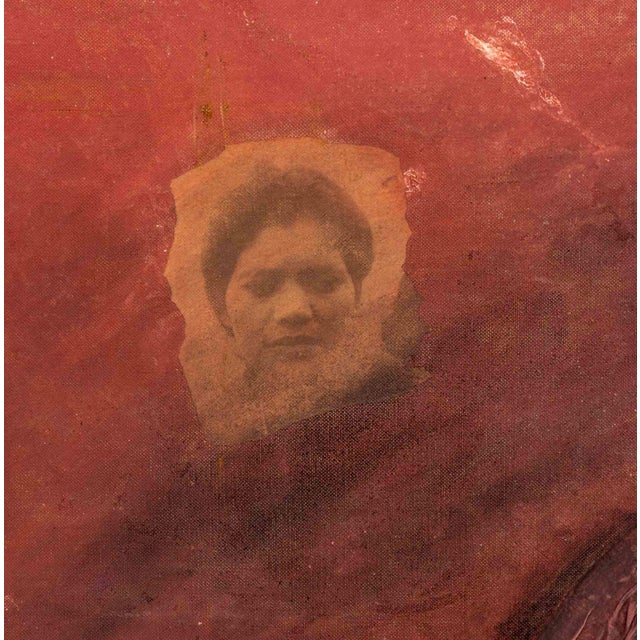 Roni Nicholson (American, XX), "Argentina", Mixed Media on Linen with Assemblage Elements, 1985, signed, titled, dated,...