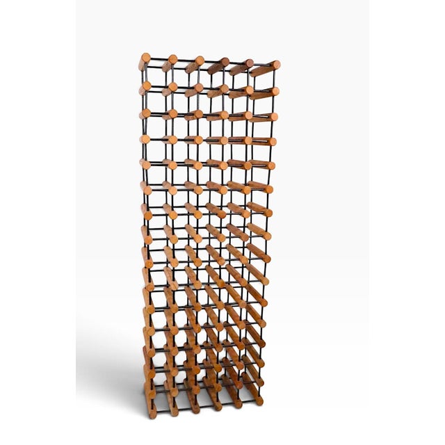 Mid 20th Century Large Architectural Mid Century 75 Bottle Wine Rack For Sale - Image 4 of 15