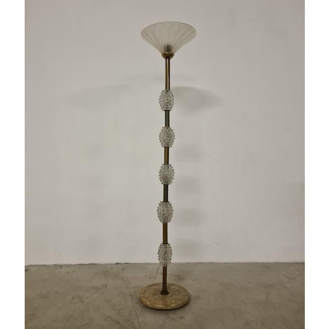 Floor Lamp in Rostrato Glass attributed to Barovier & Toso, 1940s For Sale - Image 3 of 18