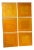 Original Orange Resin Paintings on Board by Varga, 2003 - Set of 6 For Sale