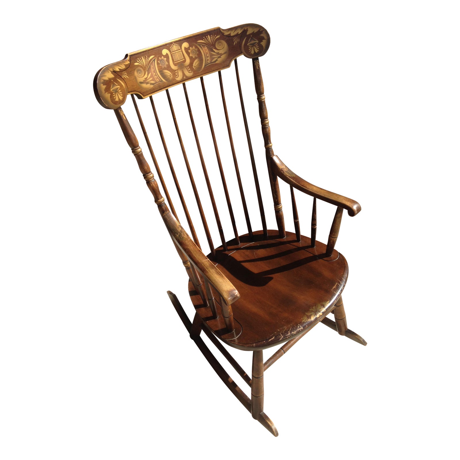 1975 Hitchcock Stenciled Rocking Chair Chairish