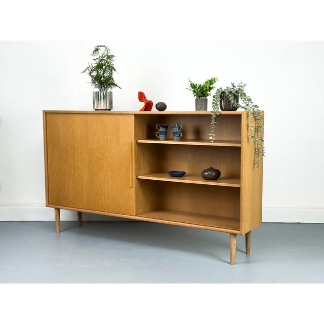 Oak Sideboard with One Sliding Door from WK Möbel, 1960s For Sale - Image 14 of 18