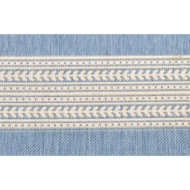 Early 21st Century Contemporary Blue and White Indoor/Outdoor Rug For Sale - Image 5 of 7