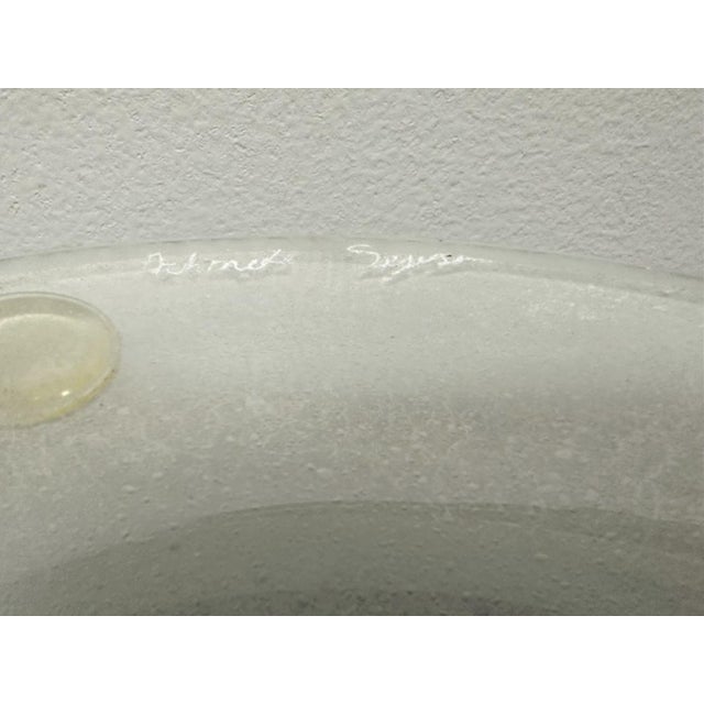 Signed Scavo Glass Vase by Archimede Seguso, Murano, Italy, 20th Century For Sale - Image 12 of 12