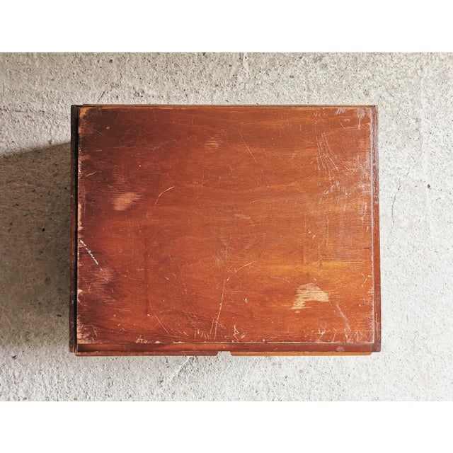 Wood Vintage Archive Box with Drawers from F&F, 1950s For Sale - Image 7 of 11