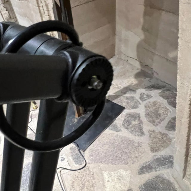 Artemide 1980s Artemide Adone Vintage Metal Adjustable Floor Lamp Stone Base Italy For Sale - Image 4 of 12