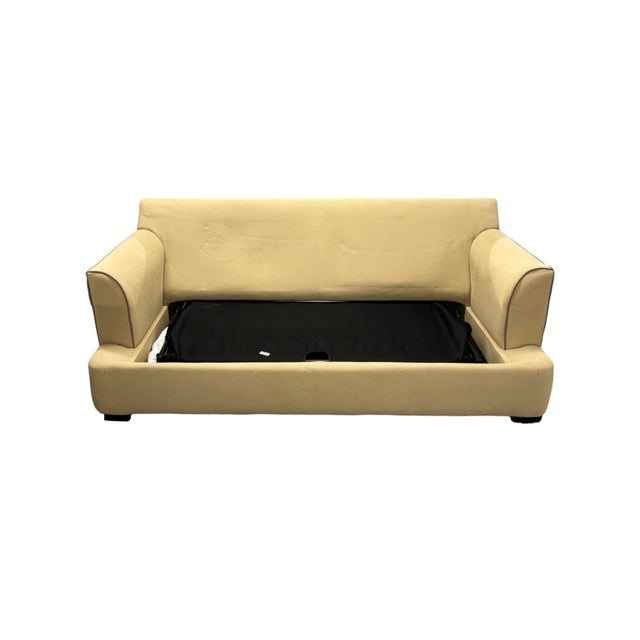 Textile Tan Sleeper Sofa For Sale - Image 7 of 12