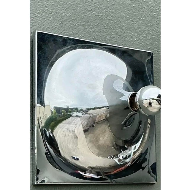 Vintage Chrome Wall Sconce For Sale - Image 12 of 12