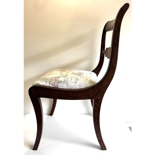 Vintage Regency Mahogany Side Chair by the Charlotte Chair Co. For Sale - Image 4 of 6