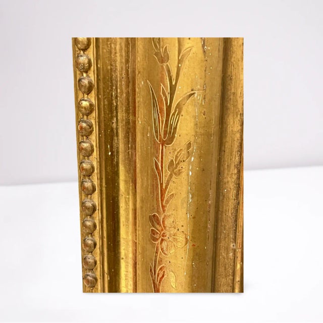 Late 19th Century 19th Century Louis Philippe French Gillt Mirror With Maker's Mark For Sale - Image 5 of 11