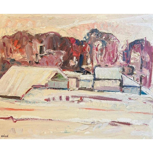 Jean Krille, Landscape 139, Oil on Canvas Board For Sale - Image 10 of 10