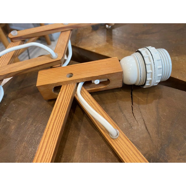 Articulated Accordion Wall Lights in Pine Wood from Translandia, Denmark, 1960, Set of 2 For Sale - Image 6 of 16