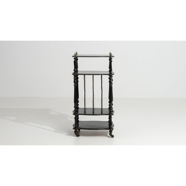 19th Century French Napoleon III Black Etagere Shelf For Sale - Image 13 of 14