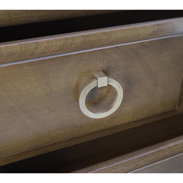 Pair of Gibbings Widdicomb Solid Brass Ring Drop Pulls Bachelor Chests Dressers For Sale - Image 12 of 18