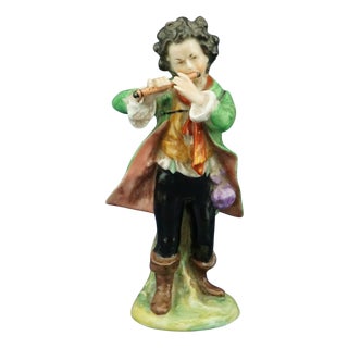 Pied Piper Boy Figurine in Porcelain by Ernst Bohne for Rudolstadt, Germany, 20th Century For Sale