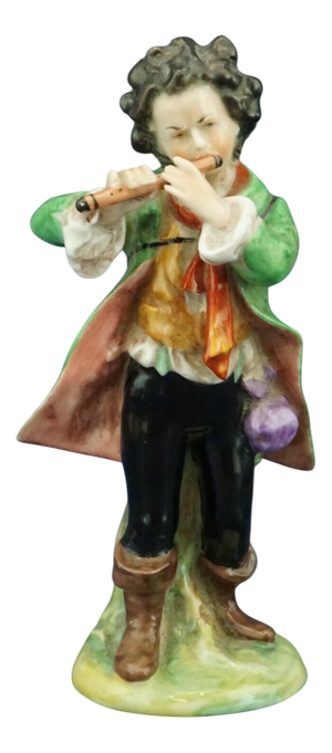 Pied Piper Boy Figurine in Porcelain by Ernst Bohne for Rudolstadt, Germany, 20th Century