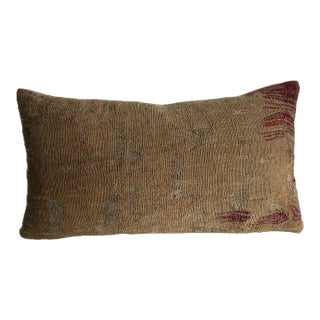 16th Century Brussels Tapestry Pillow With Faded Heraldic Motif For Sale