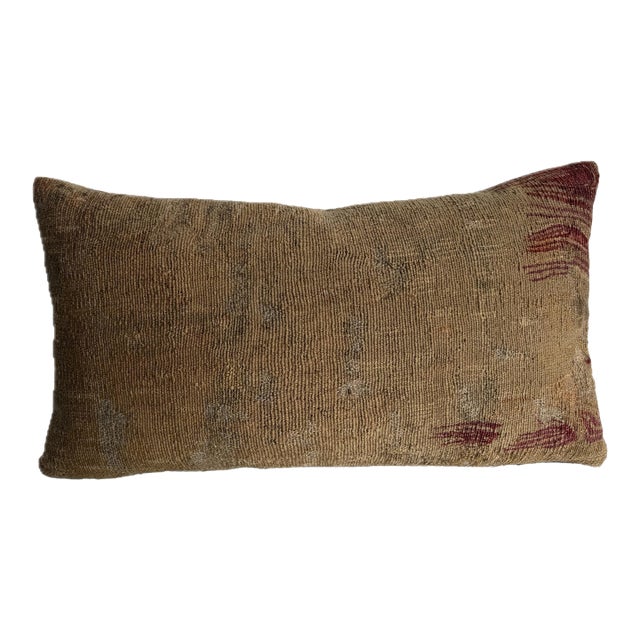 16th Century Brussels Tapestry Pillow With Faded Heraldic Motif For Sale