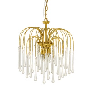 Vintage Pendant Lamp in Brass, 1970s For Sale