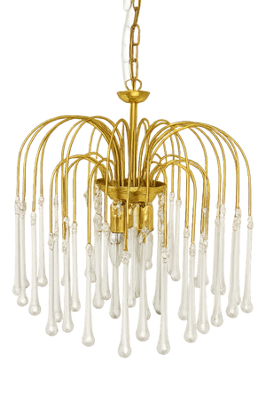 Vintage Pendant Lamp in Brass, 1970s