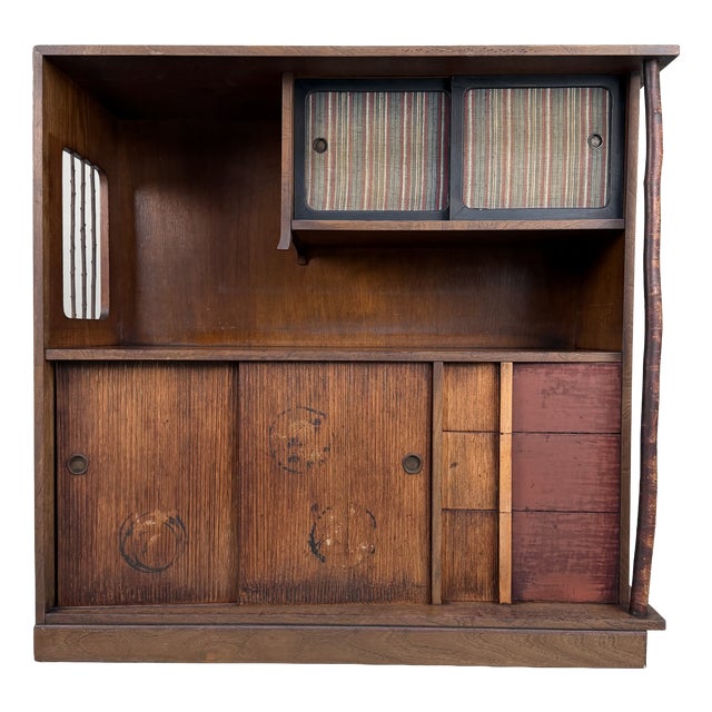 Small Japanese Asymmetrical Storage Cabinet, 1920s For Sale