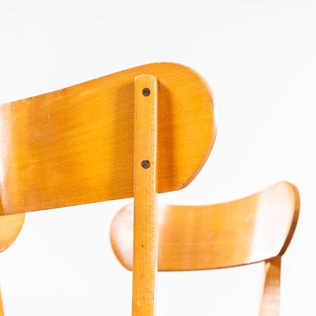 Vintage French Luterma Chapel Dining Chairs in Bentwood, 1950s, Set of 4 For Sale - Image 3 of 12