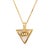 Pearl & Gold Triangle Pendant Evil Eye Talisman Necklace For Sale - Image 4 of 11