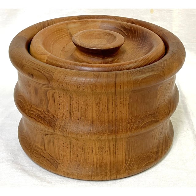 Mid Century Kalmar Designs Teak Ice Bucket Made in Denmark For Sale - Image 9 of 12