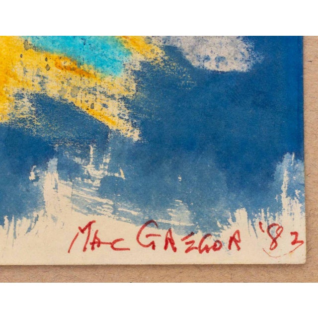 1980s Willard MacGregor Abstract Watercolors, 2 For Sale - Image 5 of 11