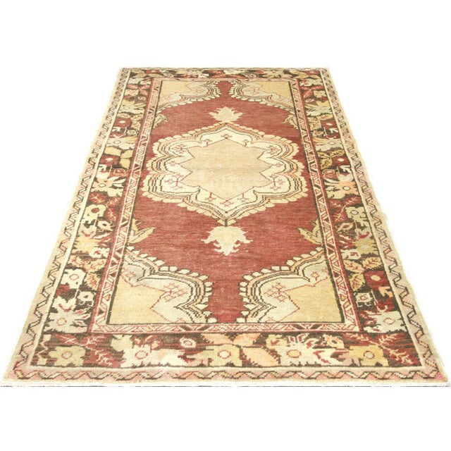 1960s Turkish Oushak Rug For Sale In Los Angeles - Image 6 of 6