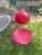 Metal 1960s Syd Leach Wrought Iron Bistro Set With Pink Vinyl Chairs For Sale - Image 7 of 14