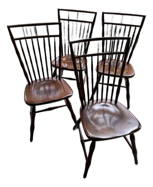 Vintage Nichols and Stone Birdcage Windsor Chairs - Set of 4