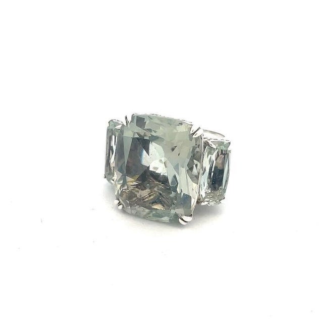 Contemporary John Hardy Diamond Large Ring Prasiolite Dot Collection Sterling Silver For Sale - Image 3 of 7