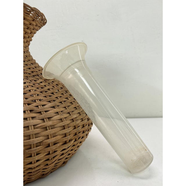 Mid-Century French Woven Rattan Vase, 1950s For Sale - Image 10 of 18
