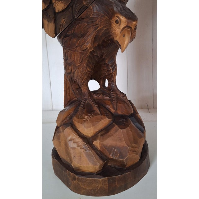 Hand-Carved Eagle Figure by Ernst Huber, 1970s For Sale - Image 6 of 8